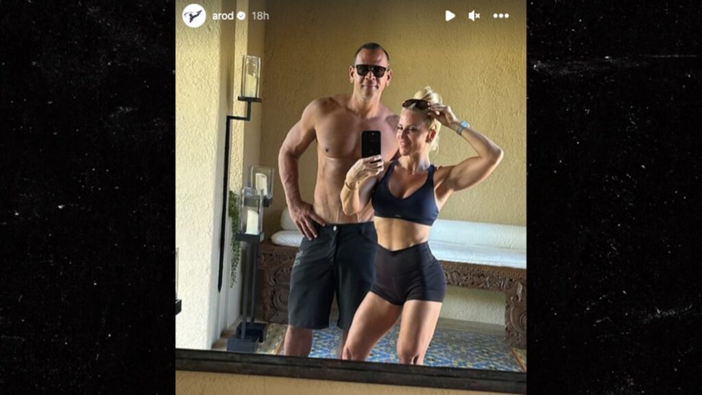 Alex Rodriguez Shares Shredded Shirtless Photo W/ Fitness Model Girlfriend