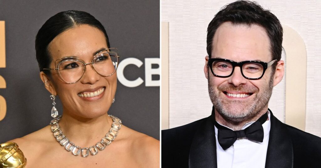 Ali Wong Kisses Bill Hader After Golden Globes Win, Thanks Ex-Husband