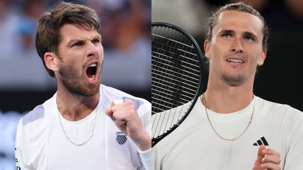 Cameron Norrie and Alexander Zverev at the Australian Open