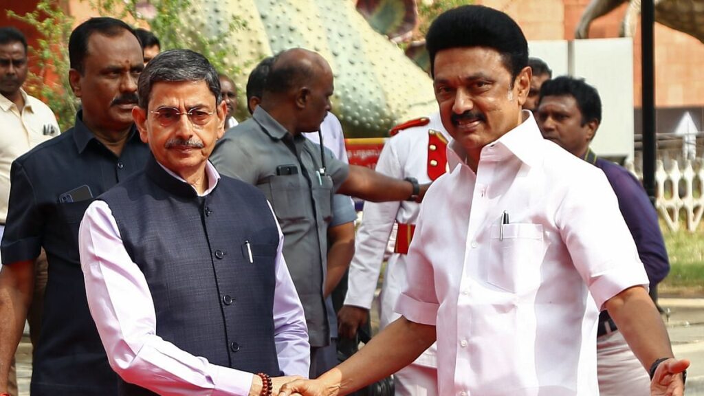 File photo of RN Ravi with CM Stalin