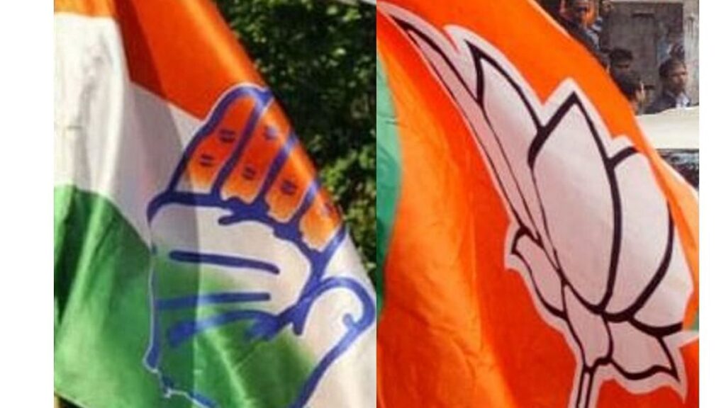 Representational image of Congress and BJP flags