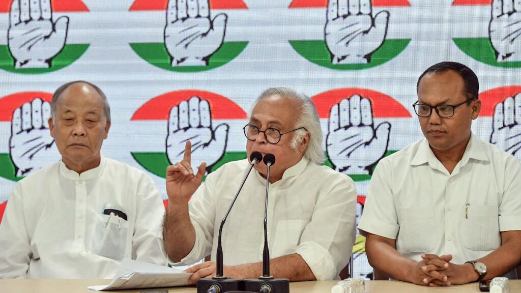 Congress senior leader Jairam Ramesh with AICC Steering Committee member Gaikhangam & Manipur Congress chief Keisham Meghachandra Singh