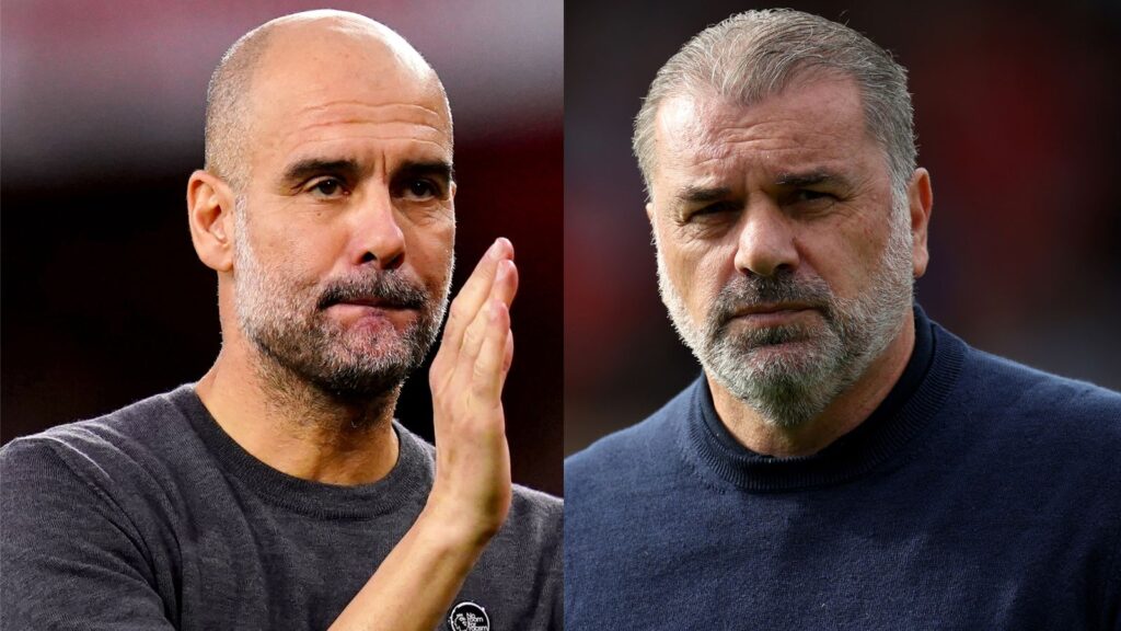 Pep Guardiola and Ange Postecoglou