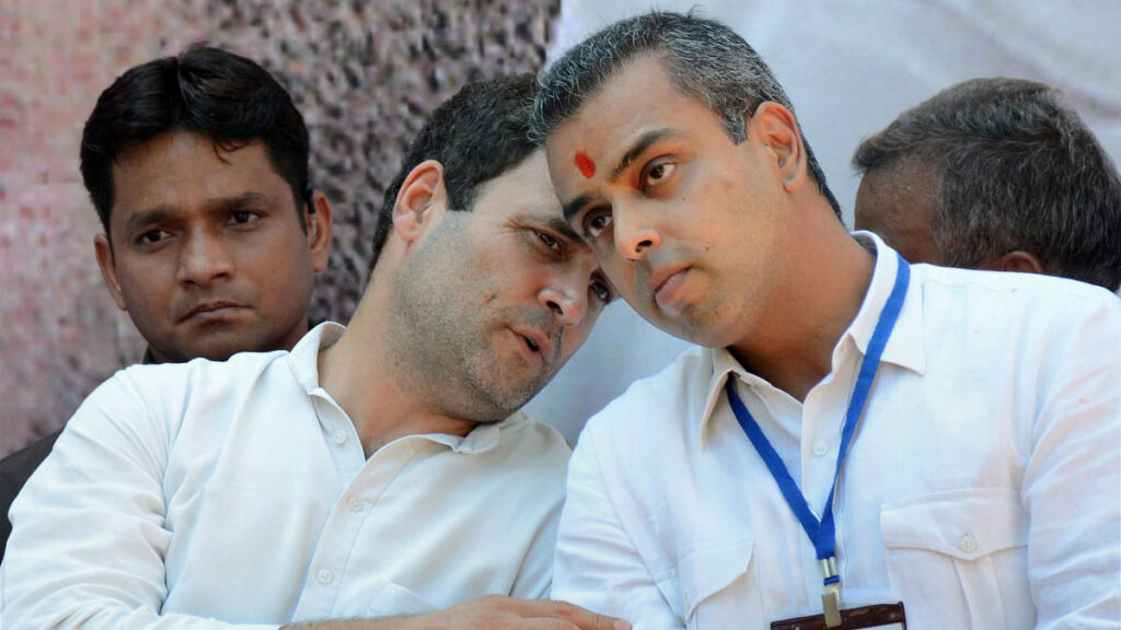 File photo of Rahul Gandhi and Milind Deora