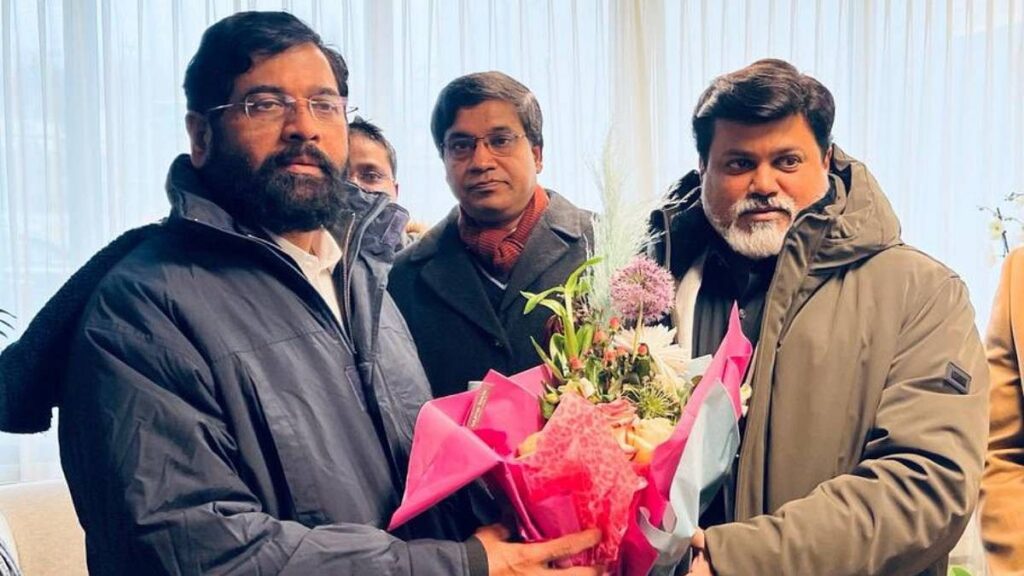 Maharashtra Chief Minister Eknath Shinde in Davos last year