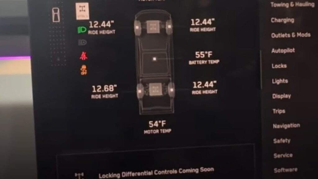 Tesla Cybertruck tells its owner that locking differentials are 'coming soon'