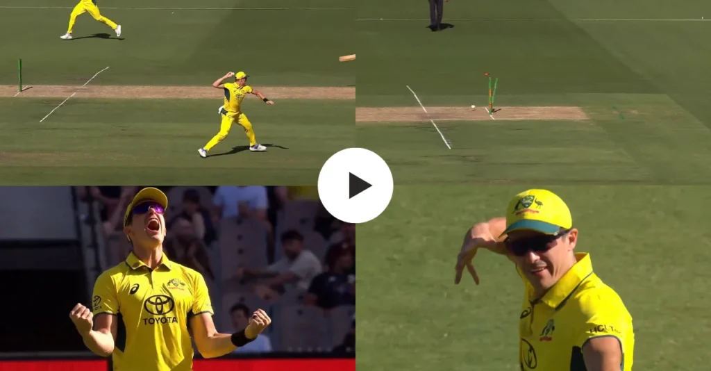 AUS vs WI [WATCH]: Sean Abbott pulls off a bow and arrow celebration after hitting the bulls eye in 1st ODI