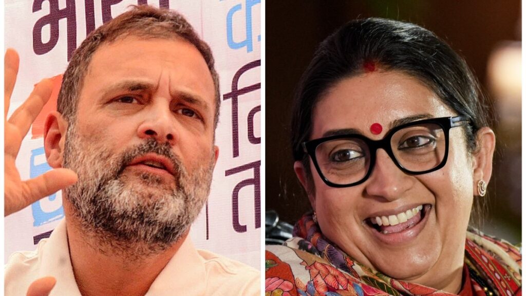 Rahul Gandhi and Smriti Irani