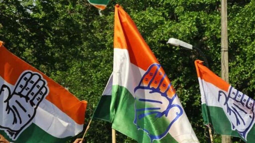 Representational image of Congress flags