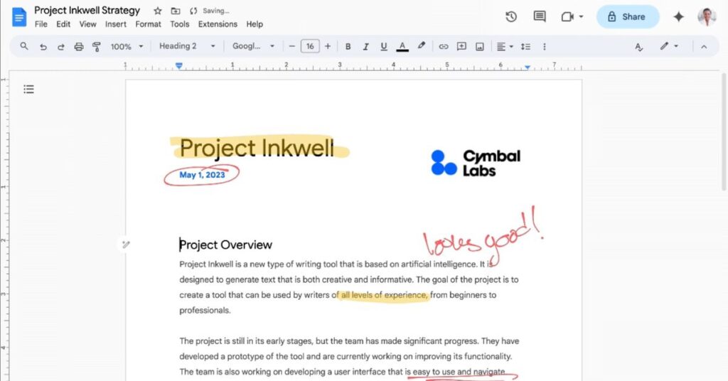 Google adds hand-annotation markup feature to Docs