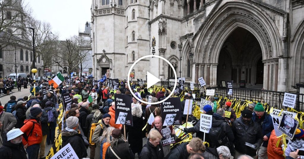 Julian Assange Supporters Rally Outside London’s High Court