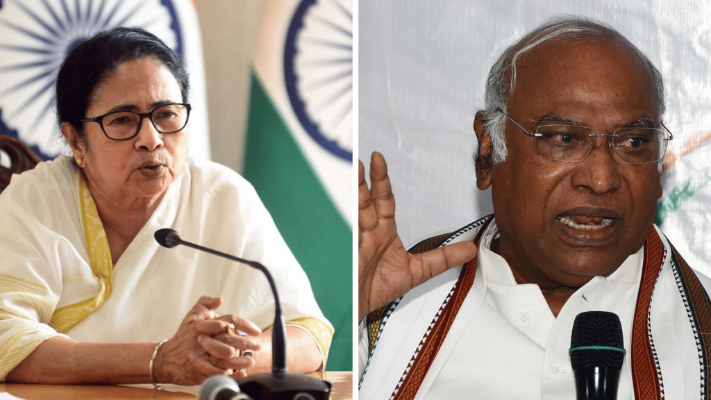 Mamata Banerjee and Mallikarjun Kharge