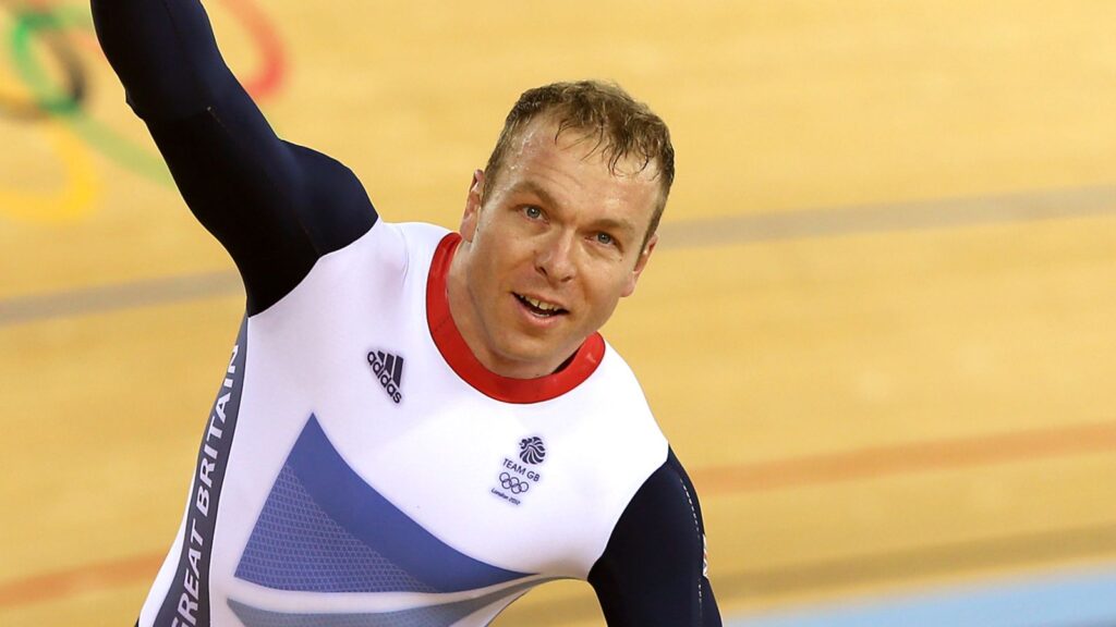 Sir Chris Hoy celebrates Olympic Gold at London 2012