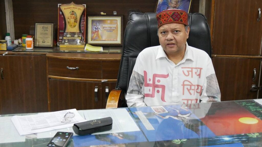 MLA Neeraj Sharma in his office