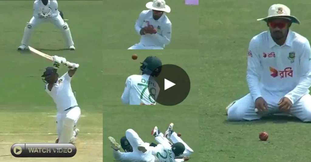 BAN vs SL [WATCH]: Bangladesh fielders’ comical juggling in the slip cordon gives life to Prabath Jayasuriya