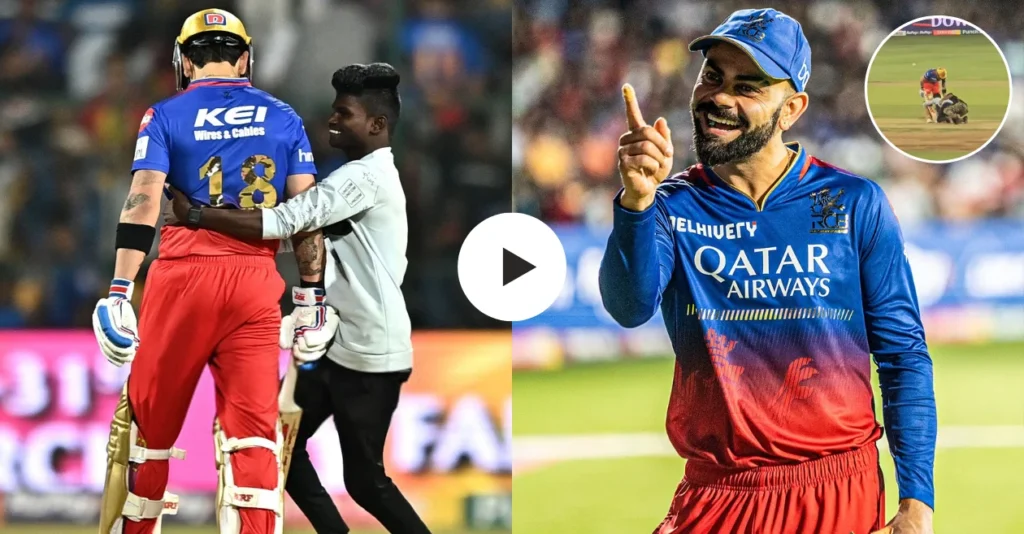 IPL 2024 [WATCH]: Fan breaches security to hug Virat Kohli and touch his feet during RCB vs PBKS clash in M Chinnaswamy