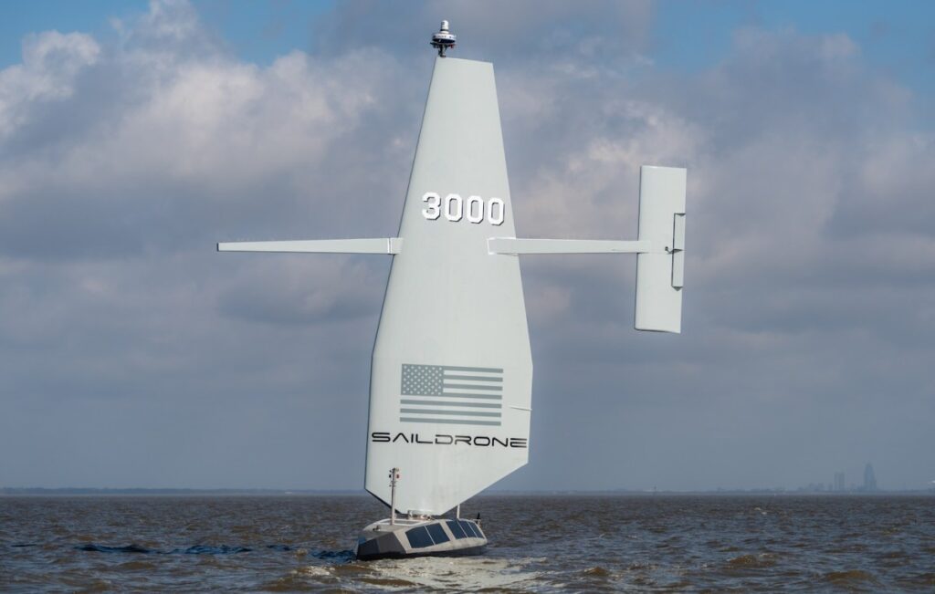 Saildrone's first aluminum Surveyor autonomous vessel splashes down for Navy testing