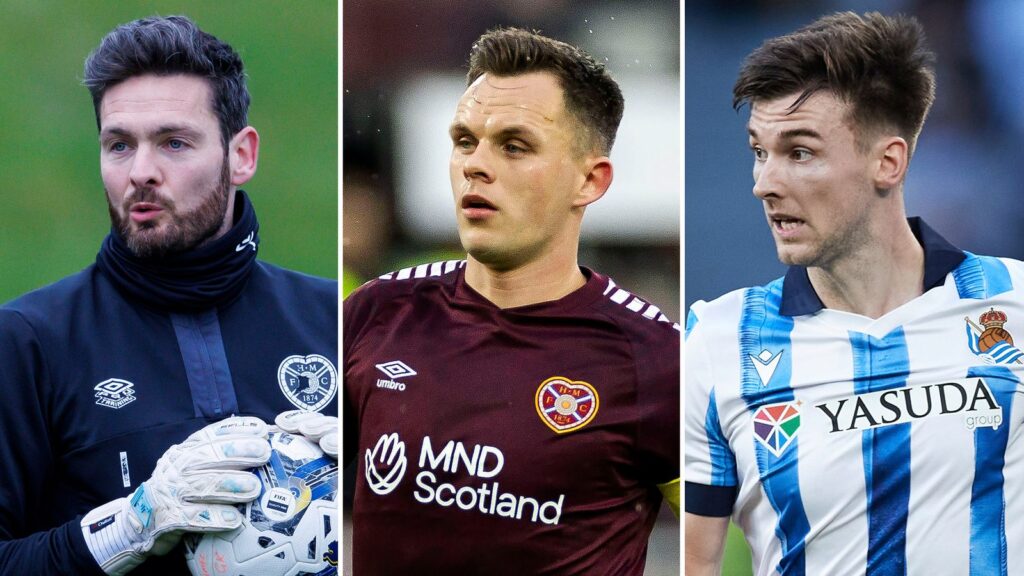 Hearts duo Craig Gordon and Lawrence Shankland plus Kieran Tierney are in Steve Clarke's Scotland squad