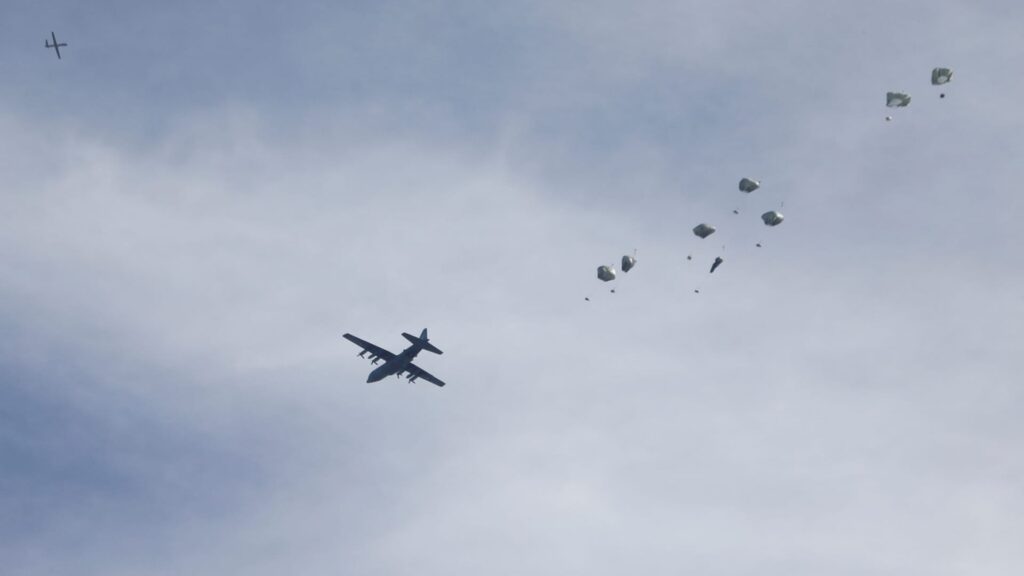 U.S. military aircraft airdrop thousands of meals into Gaza in emergency humanitarian aid operation