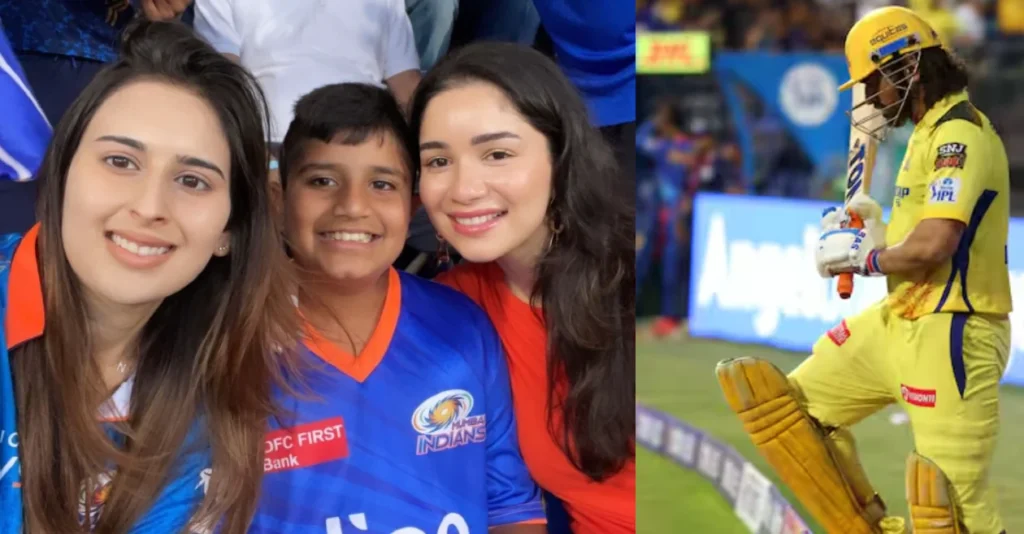 Sara Tendulkar reacts to MS Dhoni’s grand entry at Wankhede