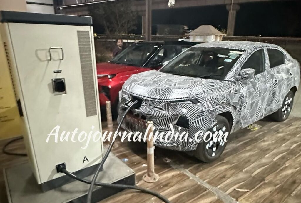 Tata Curvv EV Spotted Charging