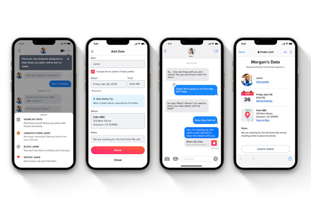 Tinder gets a ‘Share My Date’ feature for users to send date plans to their curious friends