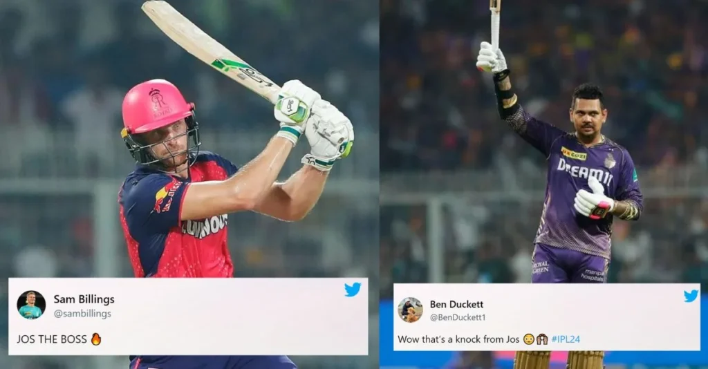 Twitter reactions: Jos Buttler’s dazzling ton outshines Sunil Narine’s hundred as RR pip KKR in a high-scoring thriller