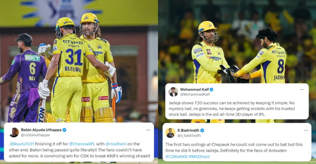 Twitter reactions: Ruturaj Gaikwad, Ravindra Jadeja shine among others as clinical CSK beat KKR in IPL 2024