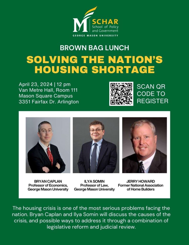 Upcoming Event on "Solving the Nation's Housing Crisis"