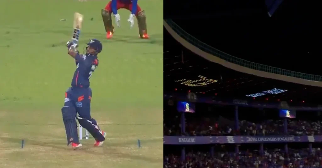 WATCH: Nicholas Pooran sends the ball into orbit during RCB vs LSG clash at IPL 2024