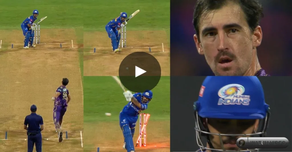 MI vs KKR [WATCH]: Mitchell Starc bowls an absolute ripper to send Ishan Kishan’s leg stump for a walk | IPL 2024