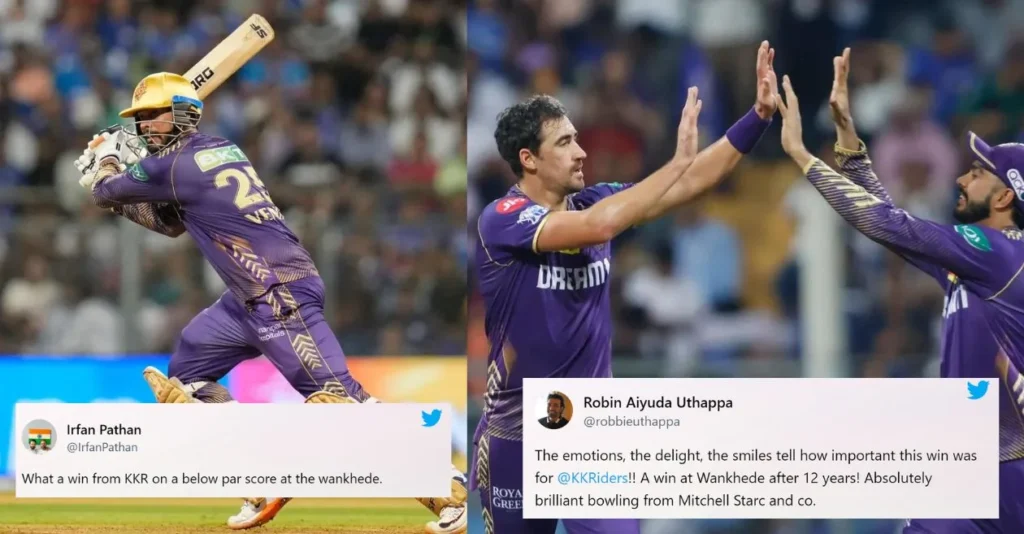 Twitter reactions: Venkatesh Iyer, Mitchell Starc lead KKR to a dazzling win over MI in Wankhede